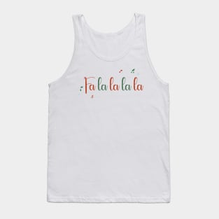 Fa la la la la Christmas Design Tank Top